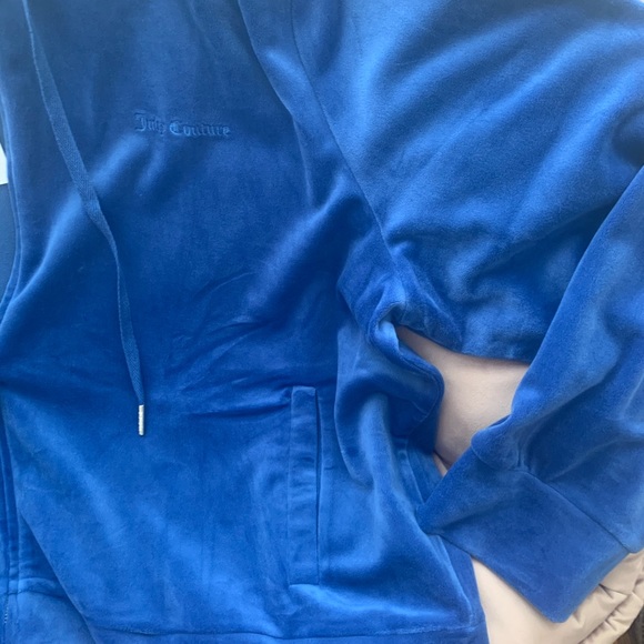 Juicy Couture Velour Ming Blue Zip Up - Picture 3 of 4